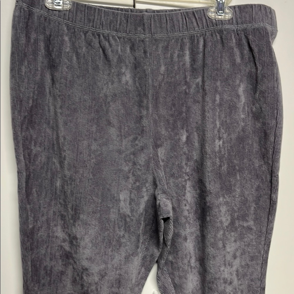 Coldwater Creek Gray Faux Suede Leggings Women’s Size Large Pull On Stretch - Picture 2 of 6